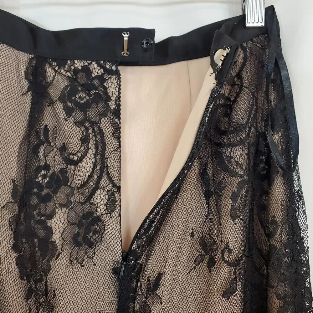 May Queen Couture Dark Floral Sheer Lace Maxi Skirt 2 Fairy Grunge Whimsigoth - Picture 6 of 11